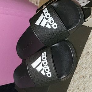 Adidas Kids Slides NEW Black Size 2